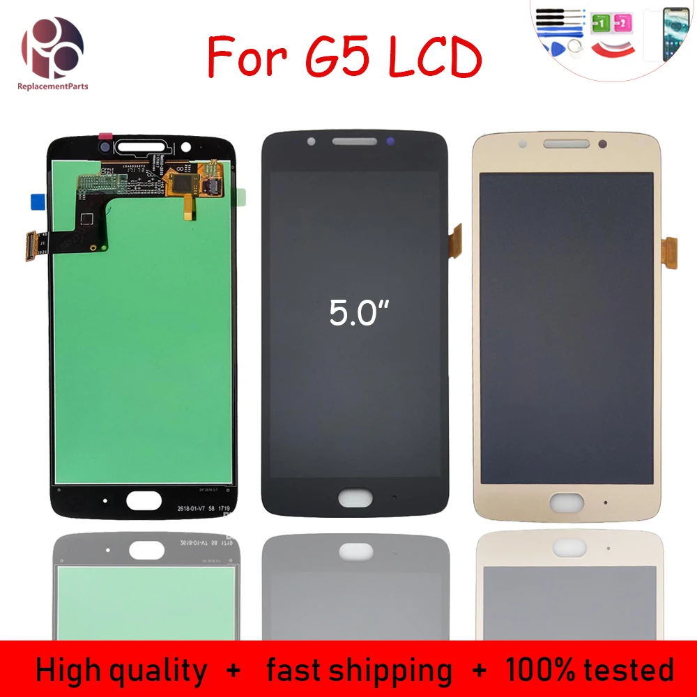 

No Dead Pixel For Motorola Moto G5 XT1672 XT1676 xt1672 LCD Display Touch Screen Sensor Panel Digitizer Assembly Replacement