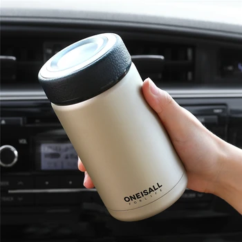 

Travel Mug Coffee Tea Thermo Cup Insulated Steel Thermal Mug Tea infuser bottle for Water Coffee Tea Vacuum flask Tumbler W