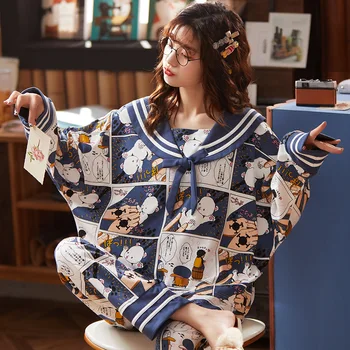 

Girls Oversized Pajama Sets Female Lounge Kawaii Plus Size Sleepwear Cartoon Printing Nightgowns Leisure Wear Clothes for Women