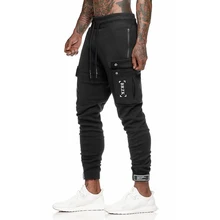 Большие карманы бег трусцой брюки мужские рабочие брюки тренировки Спорт тренажерный зал брюки быстросохнущие мужские брюки для бега тренировочные штаны
