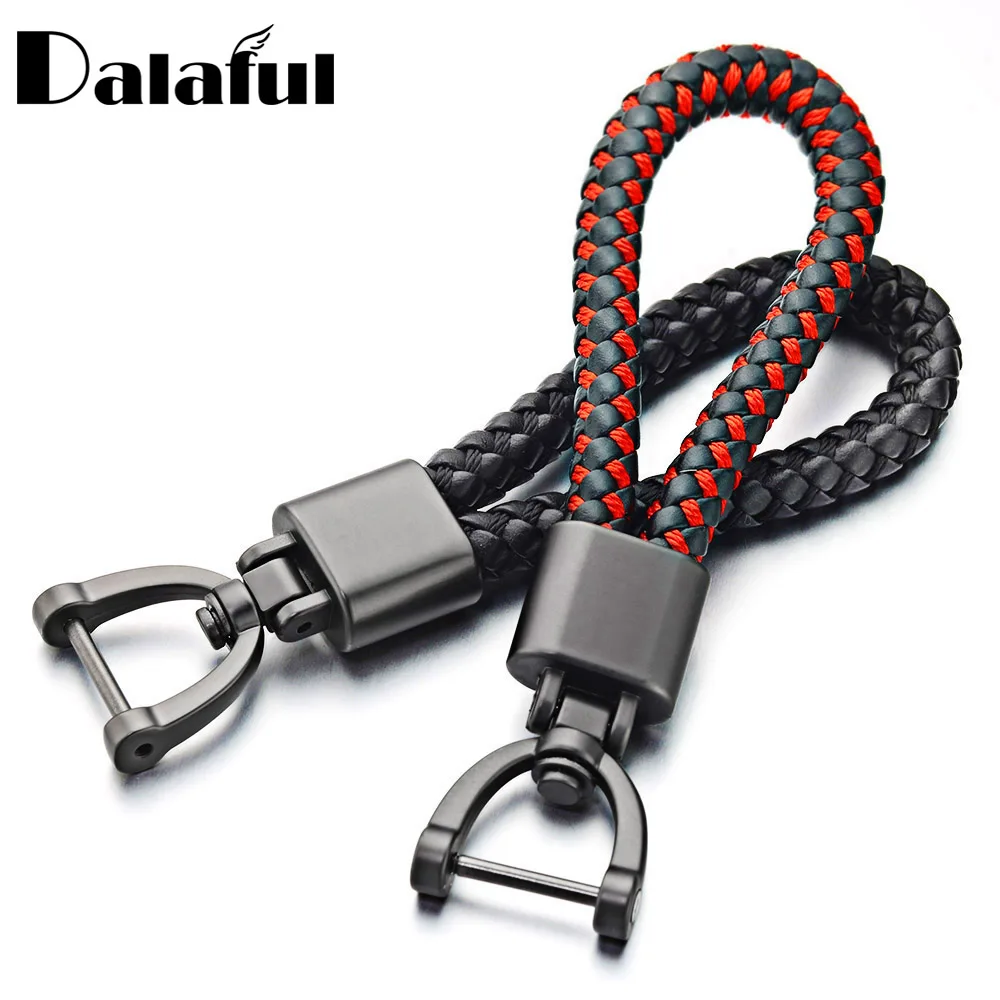 Car Keychain Buckle Detachable Gift Rotating-Horseshoe Hand-Woven Metal Men for High-Quality