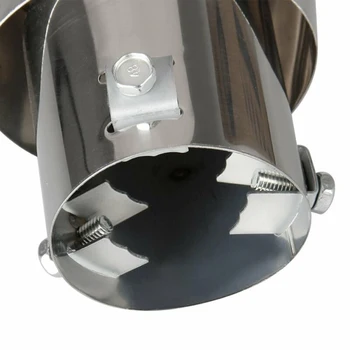 

Auto Exhaust Tail Pipe Car Trim Universal Stainless steel Rear Round 1 pcs