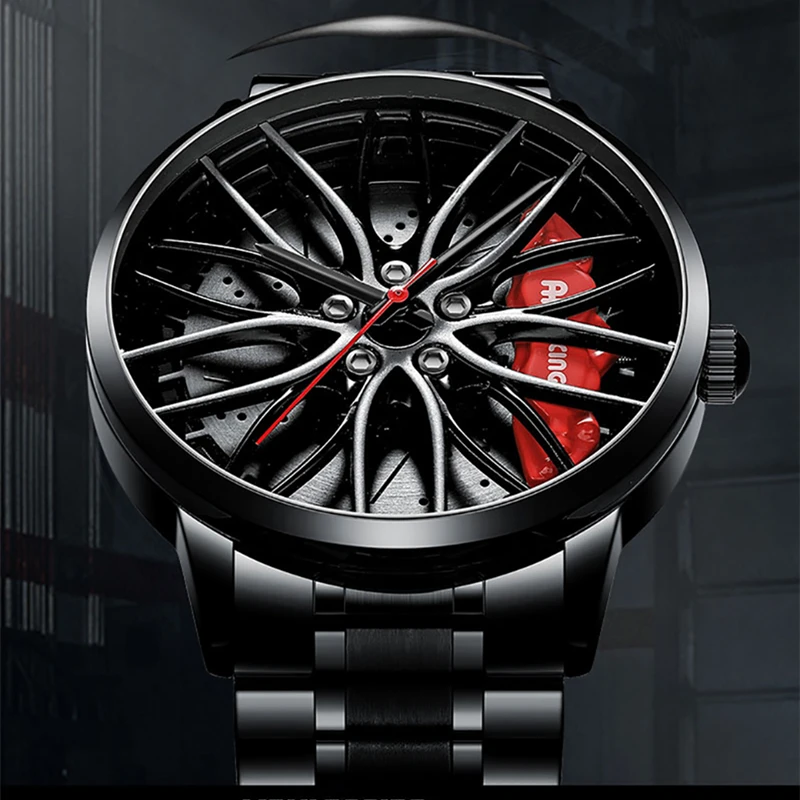 

NIBOSI 2020 Car Rim Hub TE7 Wheel Watch Custom Design Car Rim Sports Wheel Watch Waterproof Creative Men Watch Relogio Masculino