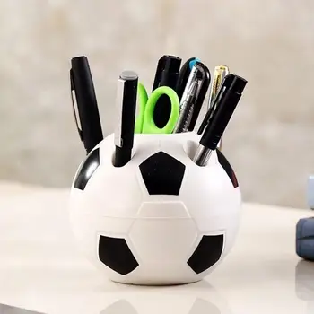 

Creative Makeup Brush Holder Pen Pencil Tidy Stationery Desk Football Container Desk Tidy Organizer Container School Office Sup