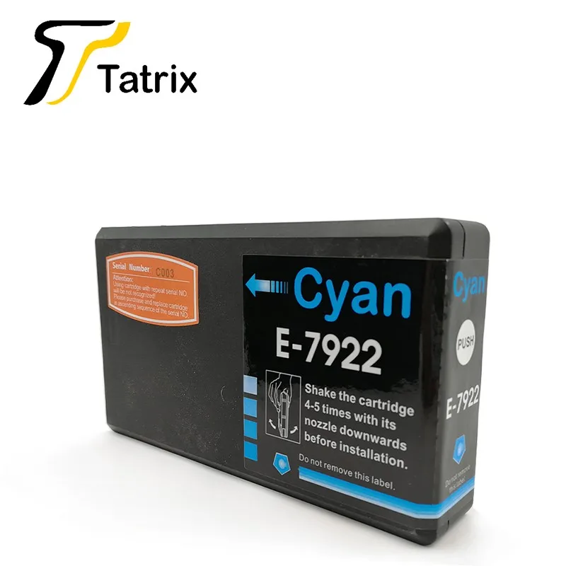 Tatrix для Epson T7921-T7924 патрон чернил для принтера Epson рабочей силы WF-5111 WF-5191 WF-5621 принтер - Цвет: Cyan