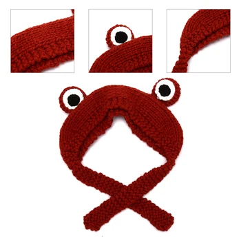 

SAFENH Japanese Cartoon Hat Lovely Frog Han Edition Photo Props Warm Earmuffs Knitting Hat Female Students
