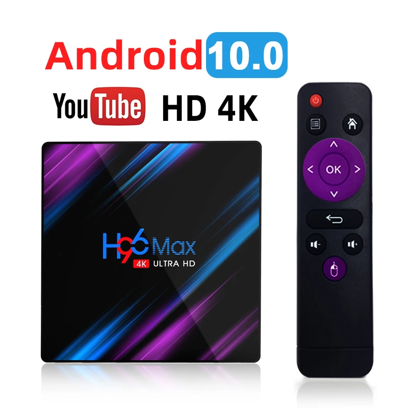 ТВ приставка H96MAX Android 10 4 ядра 64 бит 2 4/5 8 ГГц Wi Fi BT 0 4K HD|ТВ-приставки и медиаплееры| |