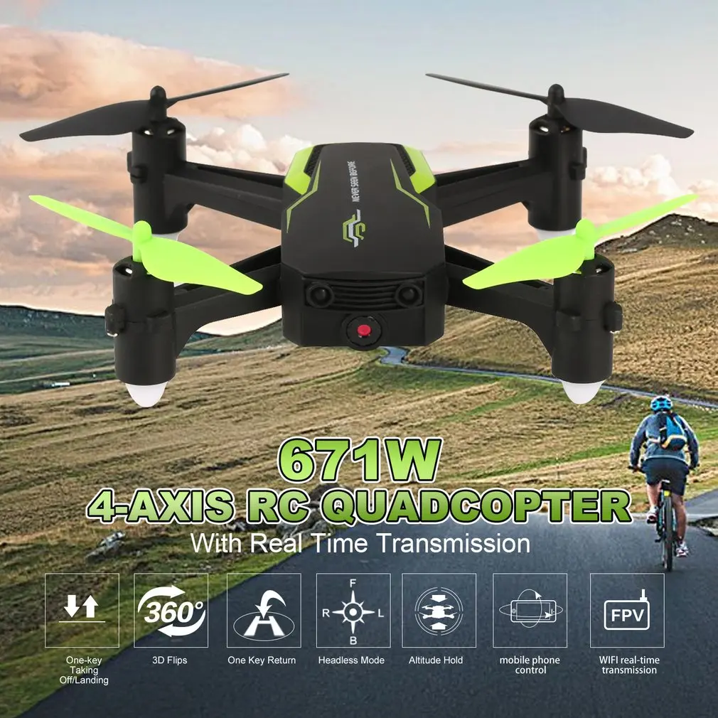 Мини 671 Вт удержания высоты радиоуправляемого летательного аппарата FPV 30W HD WI-FI антенна Камера 4-осевая машина «Безголовый» режим в режиме реального времени Радиоуправляемый Дрон Квадрокоптер игрушка