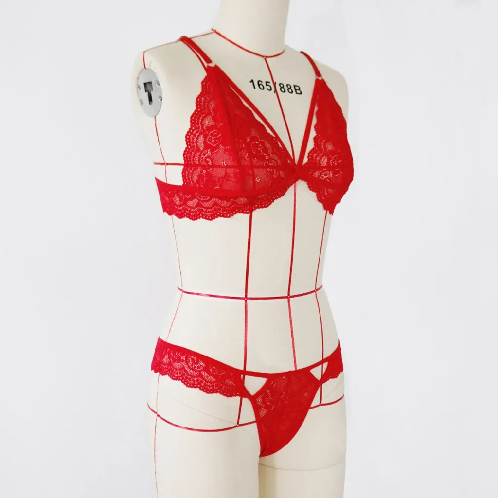 S-3XL, красный комплект нижнего белья с бюстгальтером, комплект нижнего белья с вышивкой, женский сексуальный кружевной Рождественский комплект нижнего белья размера плюс