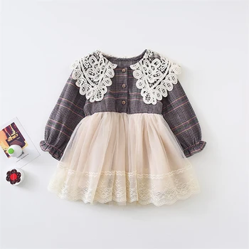 

Lovely cozy mesh tulle infant baby girls dress fall cotton long sleeve kids dresses for girls costumes clothes toddler vestidos