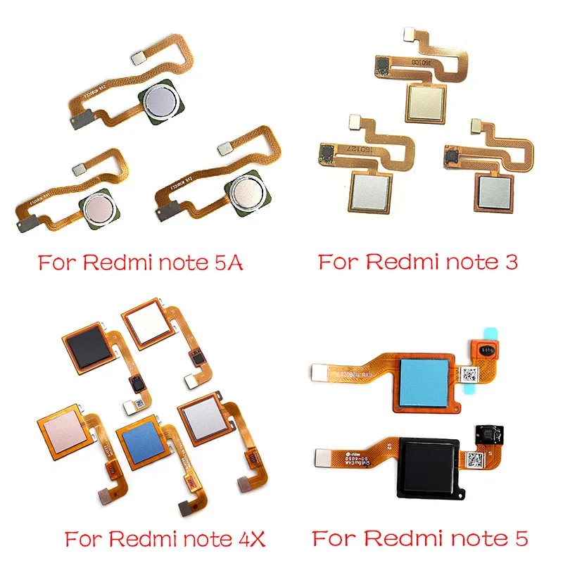 Для Xiaomi Redmi Note 4 4X5 5A 3 Pro Главная Кнопка отпечатков пальцев сенсор разъем гибкий кабель запасные части