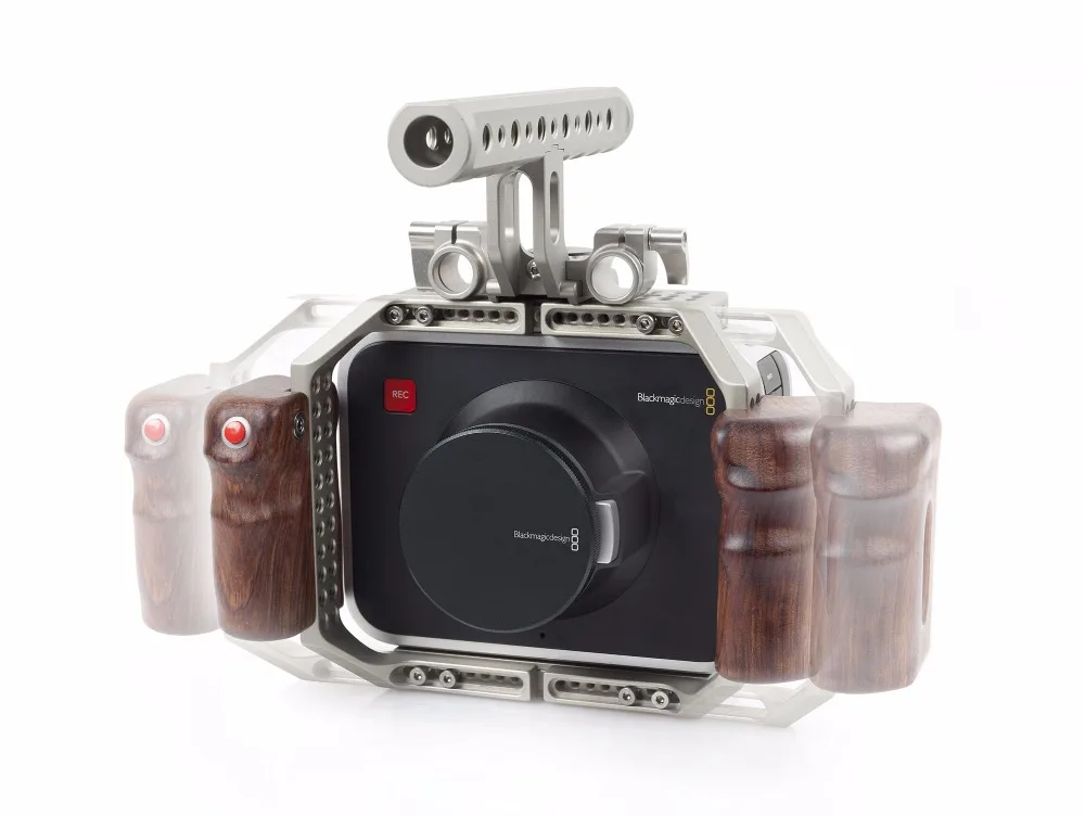Профессиональный Movcam BMCC shoulder rig Black Magic Cinema Camera Cage с ручкой и
