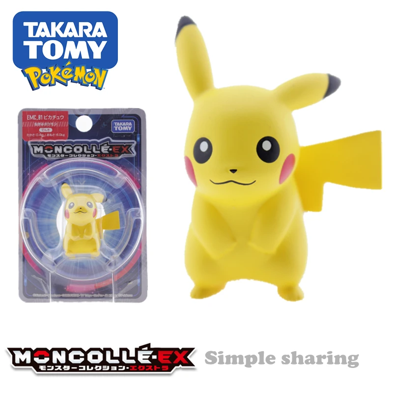 Takara tomy tomica moncolle ex pokemon figures emc01 Пикачу Горячая поп fuuny magic diecast Аниме Фигурка детские игрушки для детей