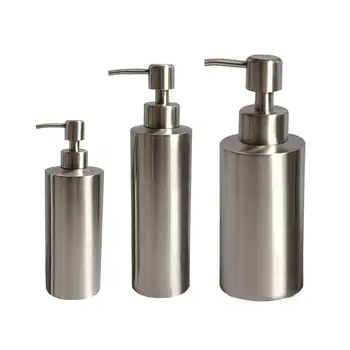 

250/350/550ml Stainless Steel Dispenser Bottle Bathroom Press Head Emulsion Hand Sanitizer Soap Dispenser Bottle Container