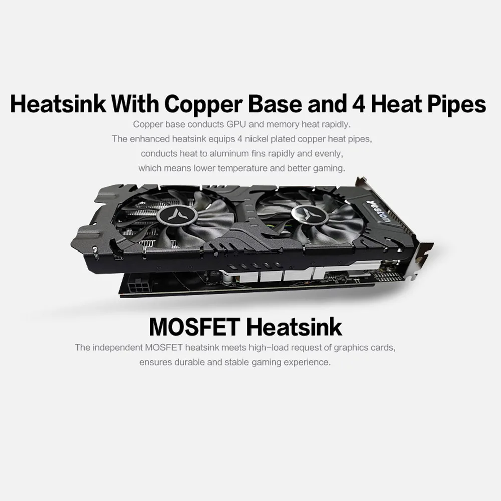 Yeston RX 580 RX580 2048SP 4G D5 GAEA Графическая карта, видеокарта Radeon Chill Polaris 20 Dual Fan Cooling 4GB Memory GDDR5 256bit