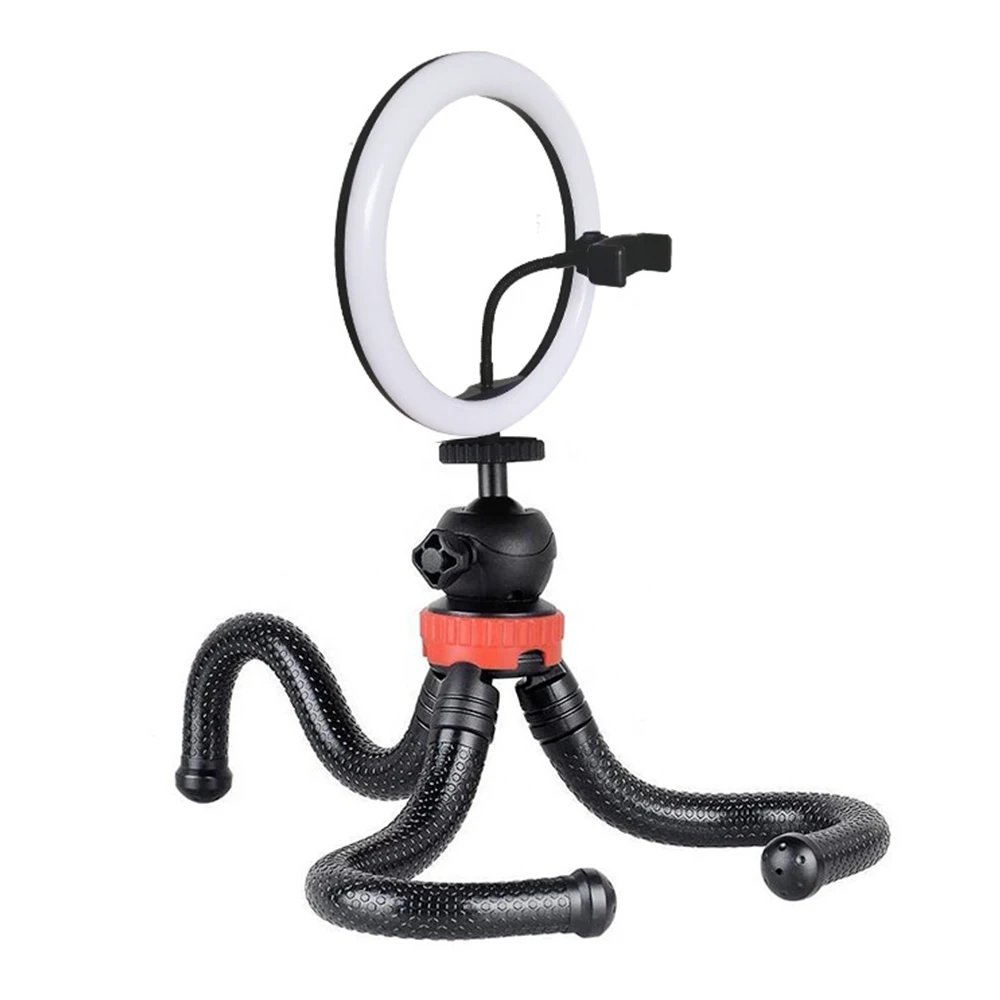Холодный теплый светодиодный студийный кольцевой светильник для камеры Фото-телефон видео светильник с штативами кольцевой светильник для фотографии s - Испускаемый цвет: With Tripods