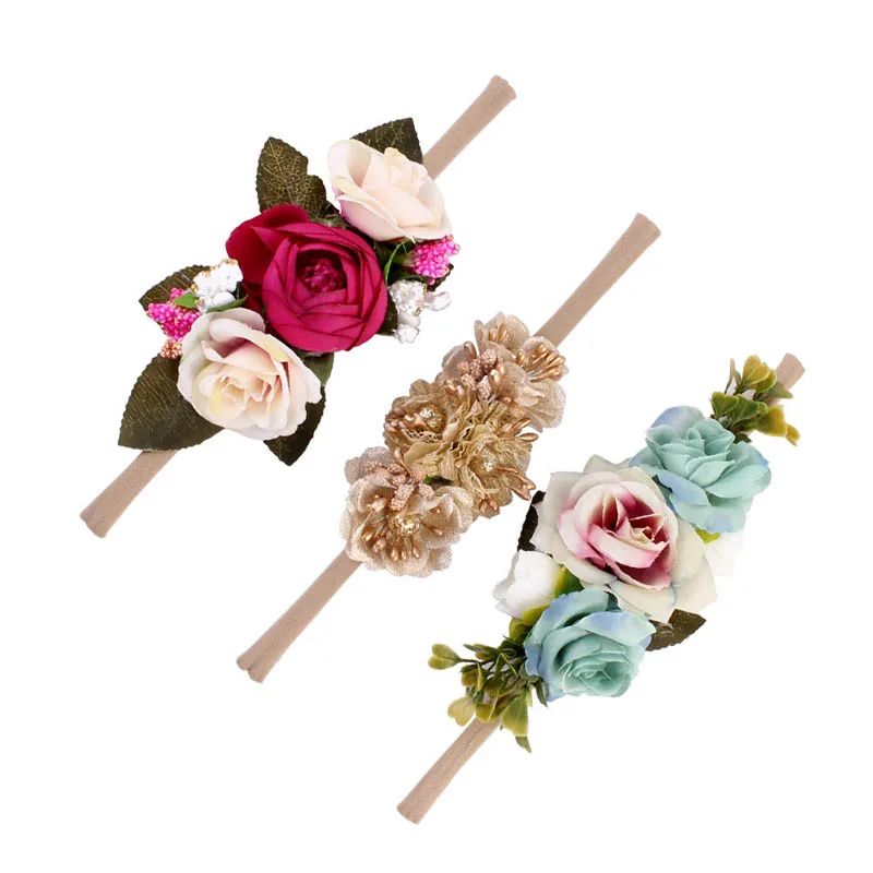 

New Arrival Baby Girl Flower Headbands Turban Head Wraps Infant Girls Hair Band Headwear
