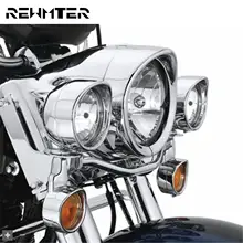 Motocicleta chrome 7'headlight farol guarnição anel + 4.5 cover fog luz de nevoeiro capa + viseira estilo turn signal guarnição anel para harley touring flh softail