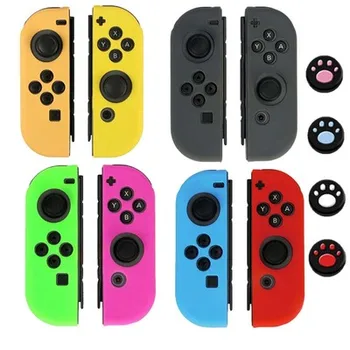 

For Nintend Switch Controller Gamepad Joystick 6 in 1 Silicone Case For Nintendo Switch NS NX PS4 Joycon Button Cap Thumb Stick