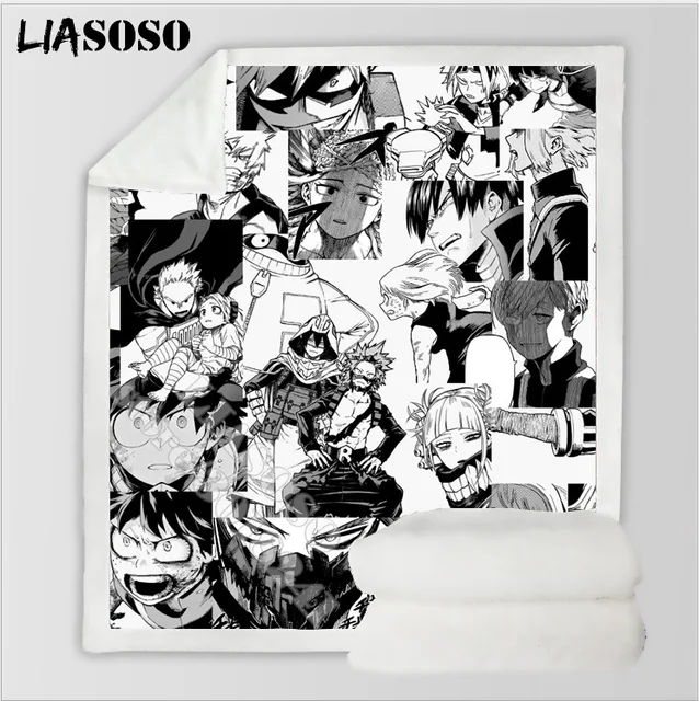 My Hero Academia Blanket 3D Print Anime Adult Fleece Quilt Teens Travel Sofa Keep Warm Child Throw Plush Blankets Bedspread B13 20