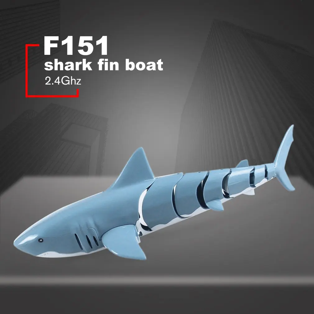 

1:18 2.4G Simulation Remote Control Shark Boat Waterproof Rechargeable Battery Toy For Swimming Pool Bathroom Toy