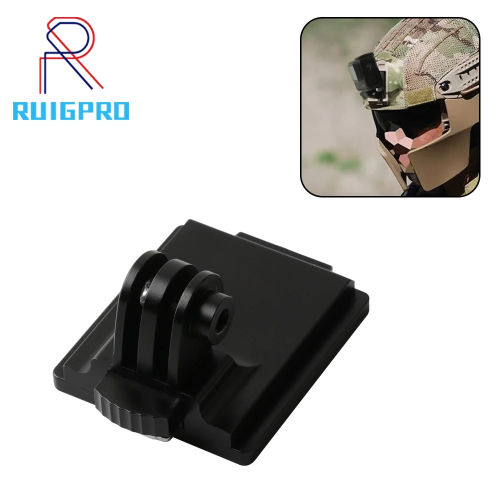

Aluminum Helmet Fixed Mount NVG Base Holder Adapter for GOPRO Hero 7 4 5 6 Session yi Sjcam EKEN Action Video Sports Cameras