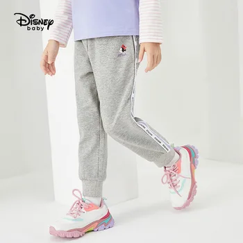 

Original Disney Autumn 2020 Girls' Pants Spring And Autumn Fashion Color Contrast Woven Strip Sports Pants For ChildrenDB031ME33