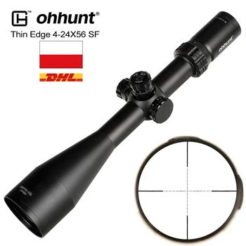 

ohhunt Thin Edge 4-24X56 SF Riflescope Mil Dot Reticle Scope Side Parallax with Turret Lock Reset Tactical Optical Sights