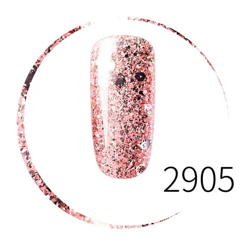 Elite99 Профессиональный алмаз Блеск УФ-гель для ногтей 10 мл, Розовый Блестящий гель стойкий Блестящий лак для маникюра инструмент для искусства - Цвет: 2905