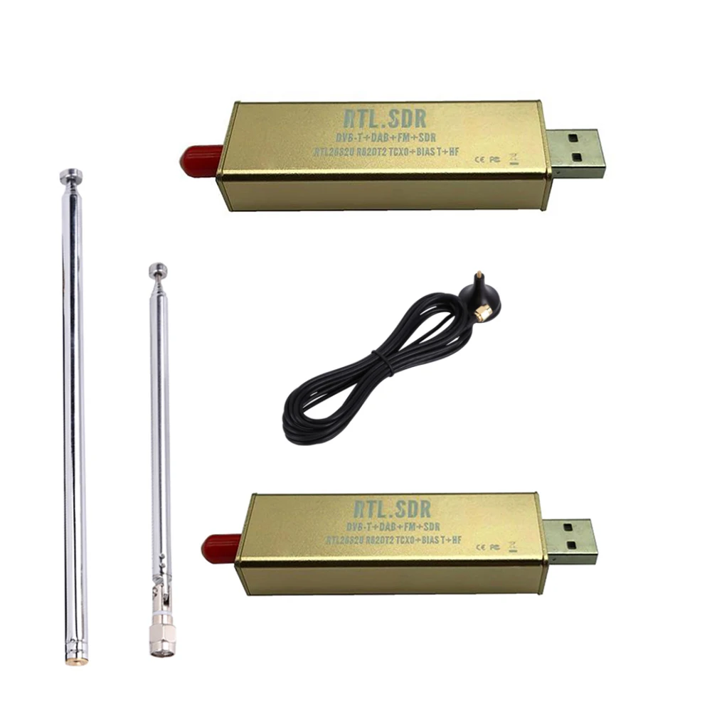 SDR приемник с чипом PPM TCXO RTL2832U 0 1 МГц-1 7 ГГц ТВ-тюнер AM FM NFM WFM CW DSB LSB USB радиоприемник |