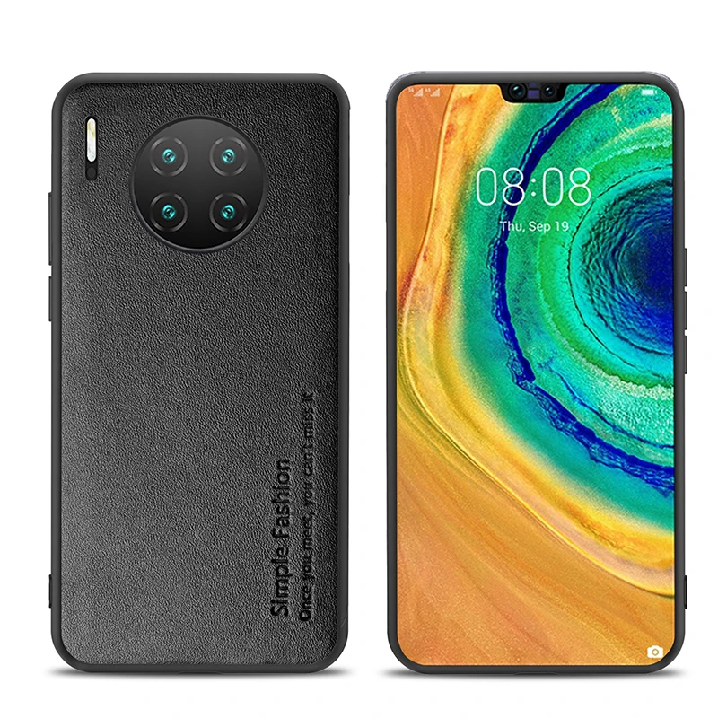 Простой Модный чехол для huawei mate 30 Pro 5G чехол s ультра тонкий чехол из натуральной кожи и силикона противоударный чехол для задней панели mate 30 Pro
