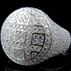Milangirl Round Rings Men's   Iced Out Cubic Zircon Jewelry Ring s  s for men ► Photo 1/6
