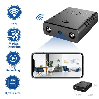 

1080P Mini Camera WiFi XD Smart Wireless Camcorder ip Smallest Mini Camcorder Sport Micro Camera Loop Recording Remote Monitor