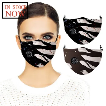 

Flag Face Mask Filter Valve Washable Dustproof Cotton Mouth Mask Reusable Mouth Masks Fashion Face Cover Mascarilla Reutilizable