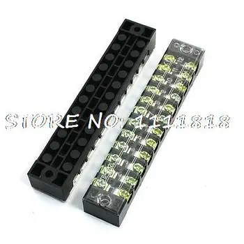 

2pcs 600V 15A 12 Pole Screw Terminals Barrier Cable Wire Connector