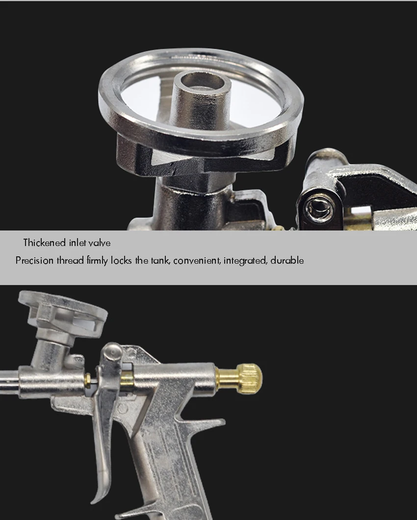 Полностью металлическая монтажная пена, герметик, пистолет, Регулируемый пистолет для клея пены, пистолет для швов дверей и окон, строительный инструмент