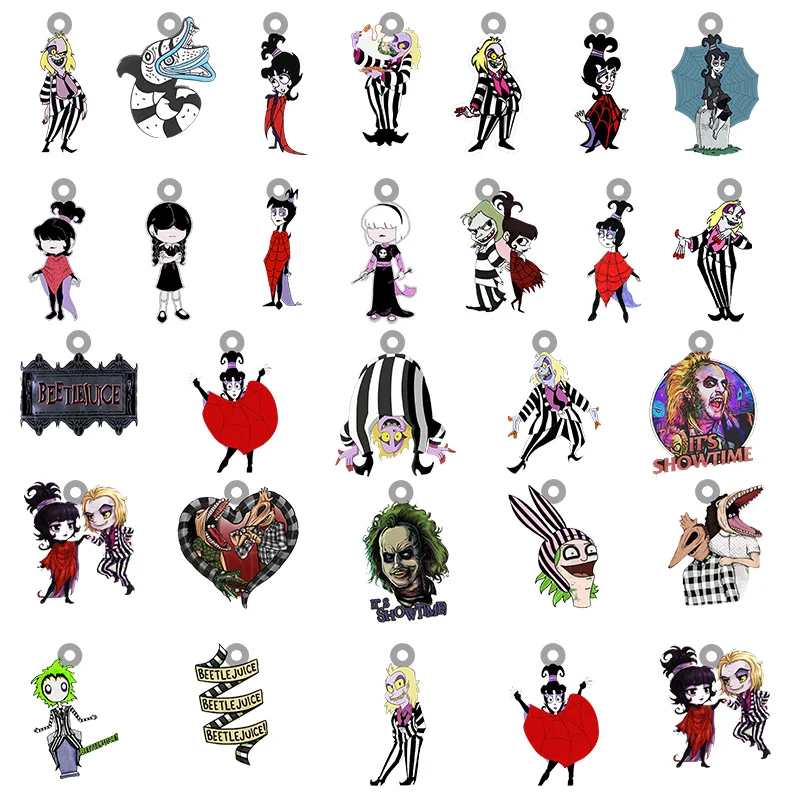 Acrylic Anime Beetlejuice Pendants Epoxy Resin Charms Makings Animation Peripheral For Handmade Earrings Necklaces Jewelry | Украшения и