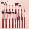 BEILI new pro 25pcs top pinceles de maquillaje de pelo de cabra set base de contorno rojo mezcla de pincel de maquillaje ► Foto 1/6