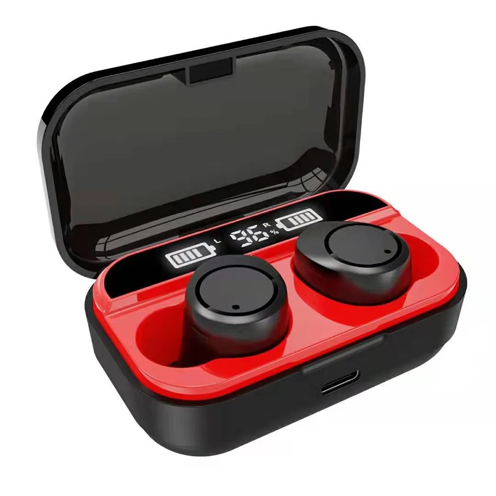 TWS X5 стерео Bluetooth 5,0 наушники с сенсорным управлением Беспроводные Наушники Hi-Fi качество звука Водонепроницаемая гарнитура с шумоподавлением - Цвет: Red