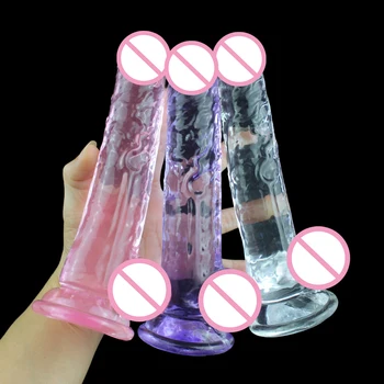 Female Jelly Small Realistic Dildo Strong Suction Cup Big Penis Dick Intimate Goods Sex Toys for Women Adults 18 Products Shop 3