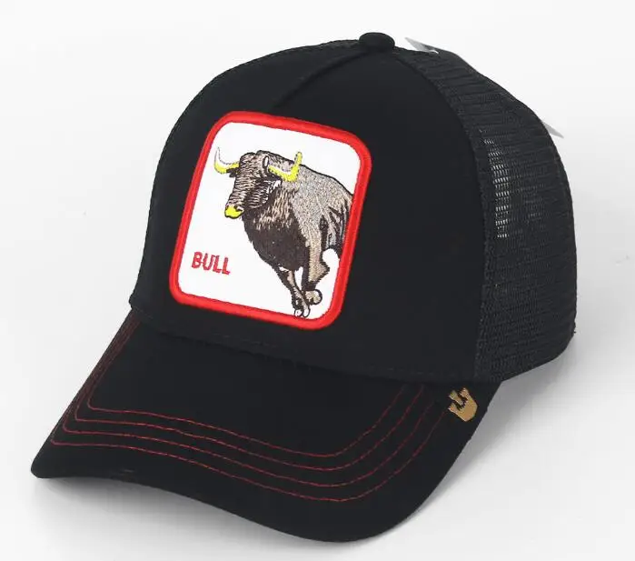 

Free shipping embroidery Goorin BLACK BULL Snapback Trucker Baseball cap visor Animal Farm