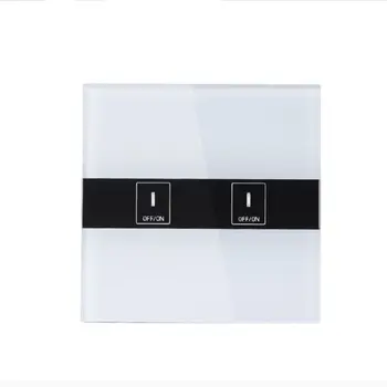 

New Smart Switch 2 Gang Wireless Remote Control Light Timer Switches Crystal Glass Panel Switch App Control Eu Plug