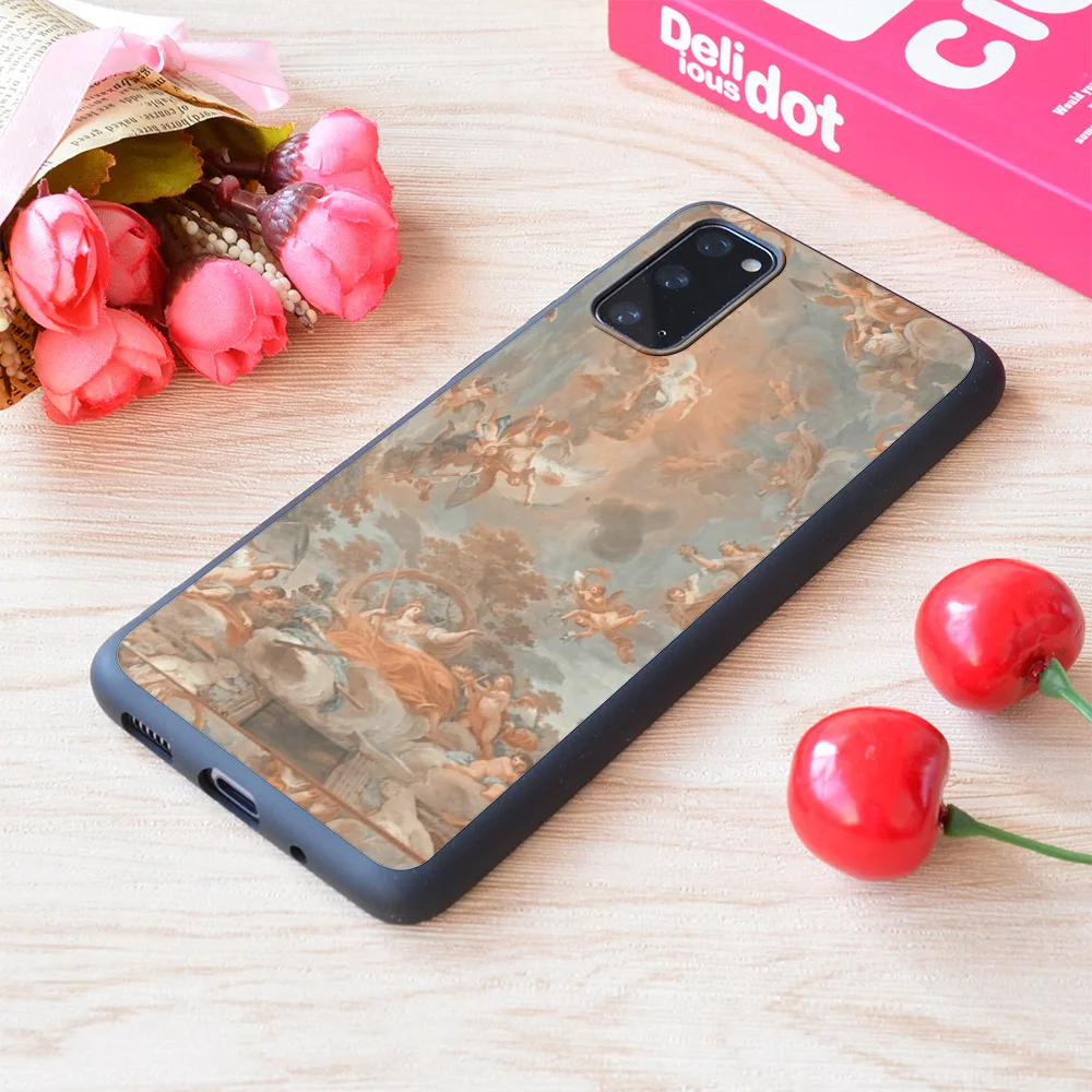Мягкий матовый чехол для телефона с рисунком ангелов Cherubs Samsung Galaxy возрождения |