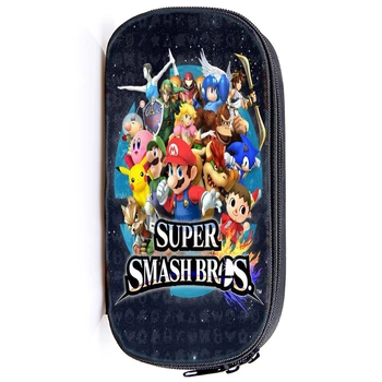 

Super Mario Smash Bros School Pencil Case Large Capacity Pikachu Nylon Pen Bag Case For Kid Gift Office Supplies Creative