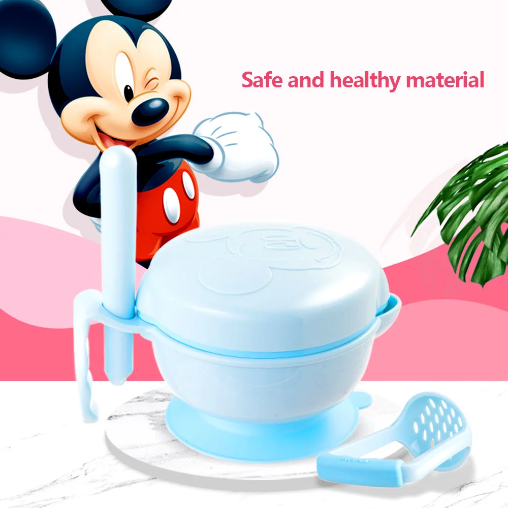 Disney Mickey Mouse Antidrop Mangkuk Bayi Gambar Kartun Makanan