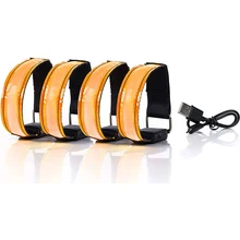

USB Charging LED Luminous Night Running Armband Bracelet Night Reflective Safety Belt Outdoor Sports Luminous Arm Band