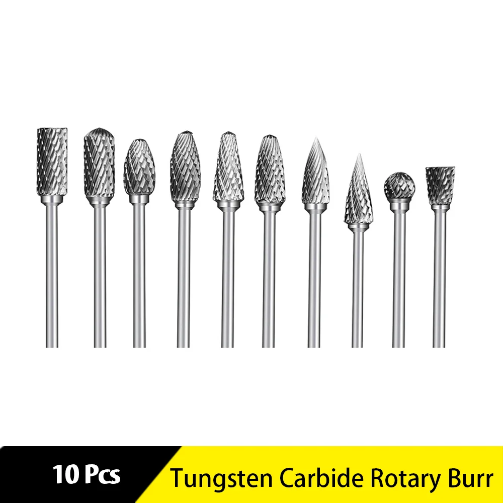 

Wood Carving Bits Set Tungsten Carbide Rotary Tools Accessories for DIY Woodworking Engraving Grooving Polishing