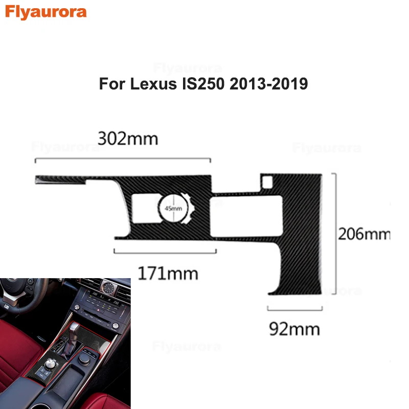 Автомобильная панель переключения передач из углеродного волокна, декоративная наклейка для lexus is250 rx330 ct200h rx300 gx470 nx200 rx300 gs300 - Название цвета: as show 2