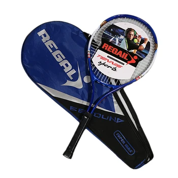 

REGAIL 1Pcs Iron alloy Tennis Racket Racquets Equipped with Bag Tennis Grip Size 4 1/4 Racket From Tennis Bag