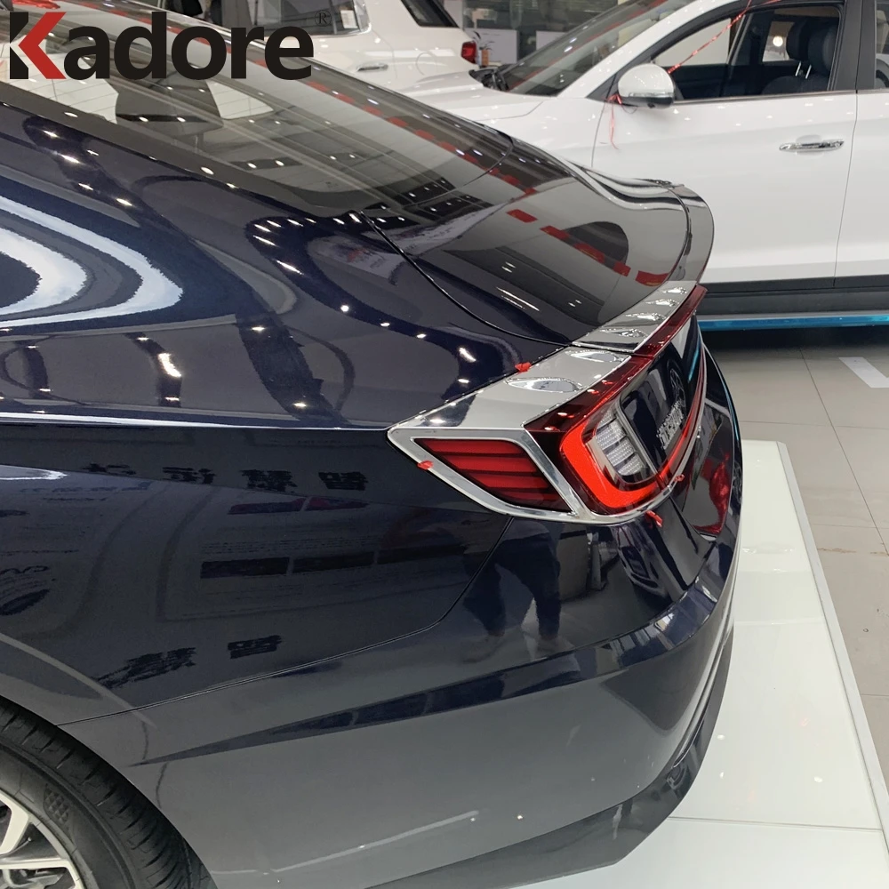 Накладка для заднего фонаря из углеродного волокна Hyundai Sonata 2020 2021 отделка